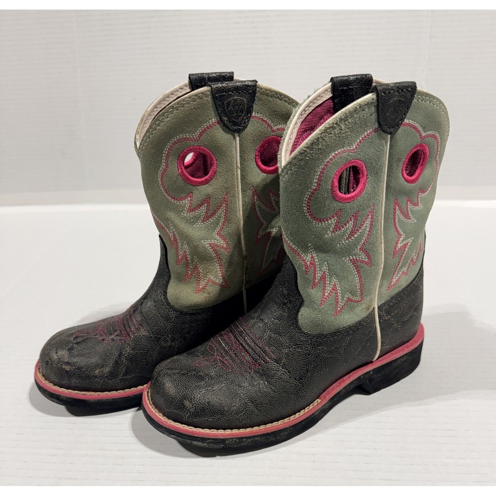 ARIAT Fatbaby - Youth Kids Western Leather Boots - Style 10012799 - Size 1